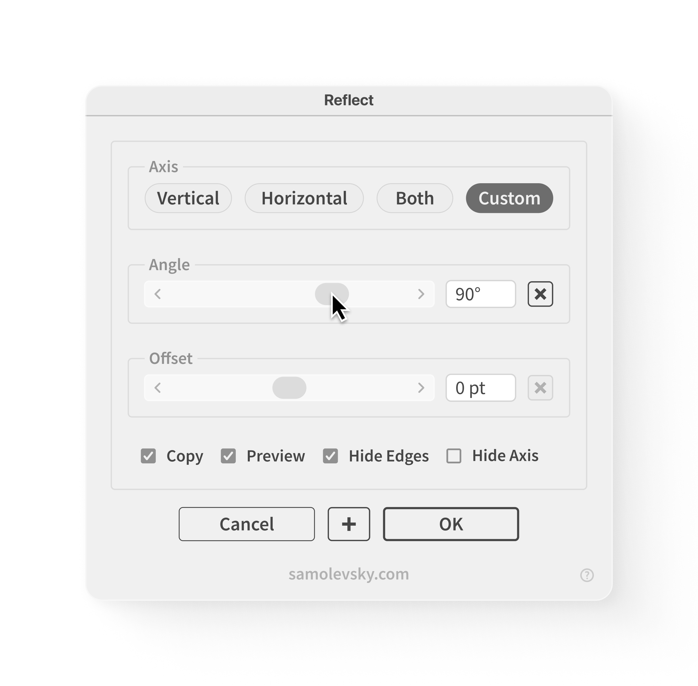 Reflect Objects Across Custom Axes in Illustrator