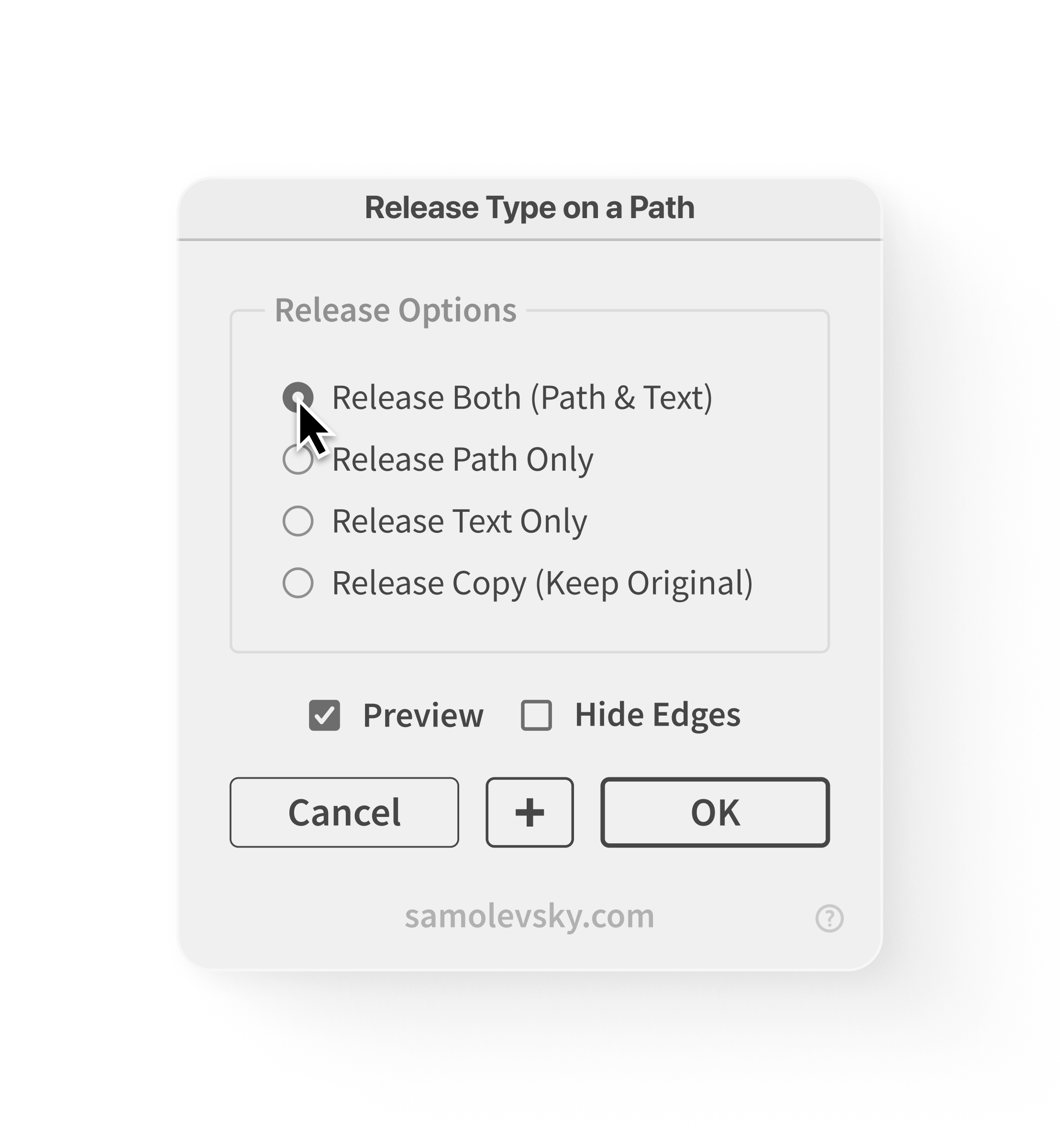 Release Type on a Path in Illustrator