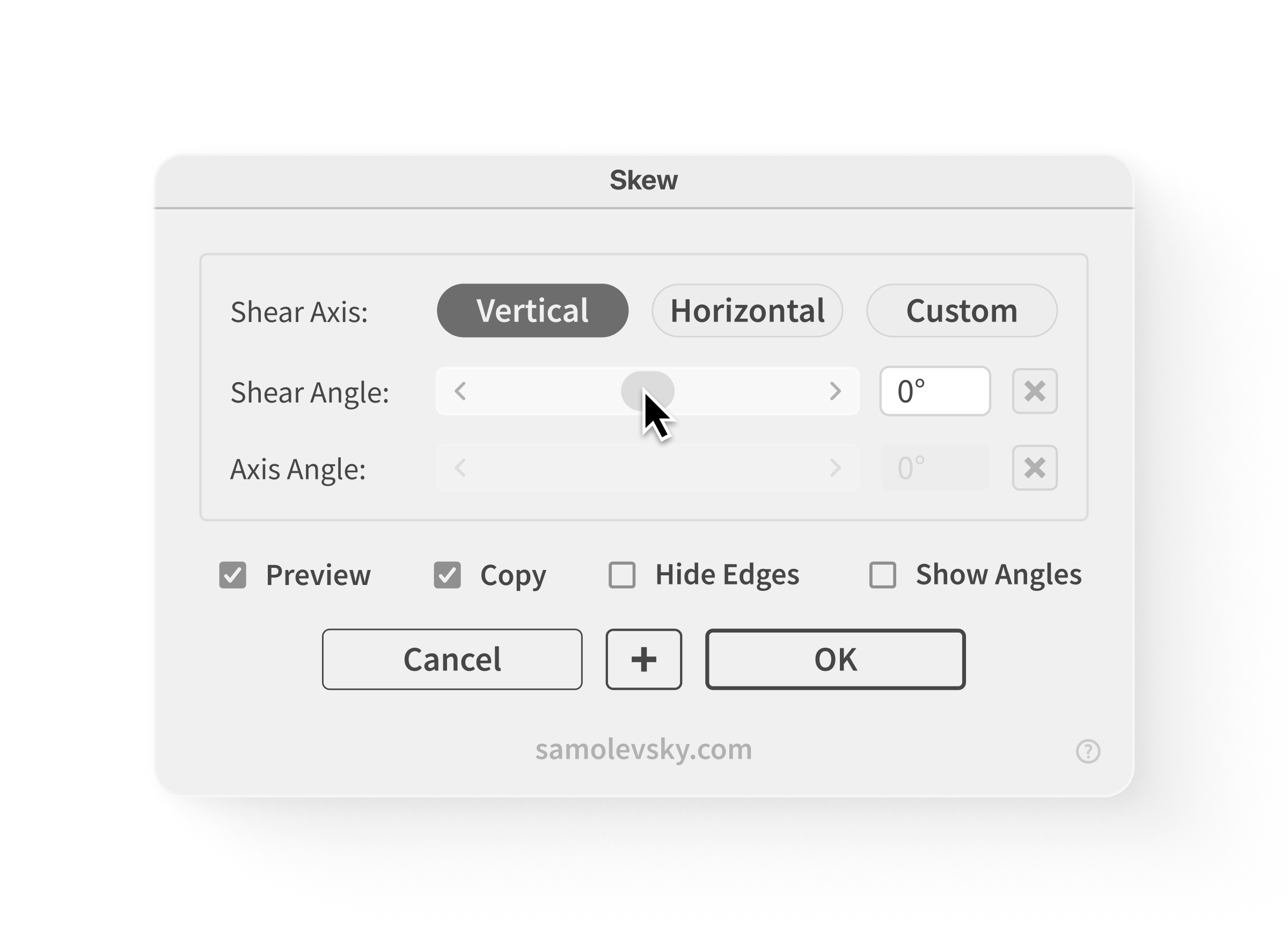 Skew Objects with Custom Axis in Illustrator