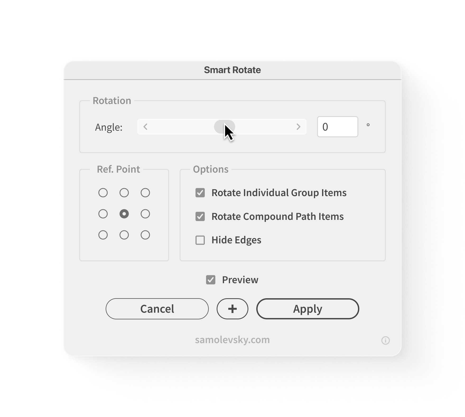 Smart Rotate with Reference Points in Illustrator