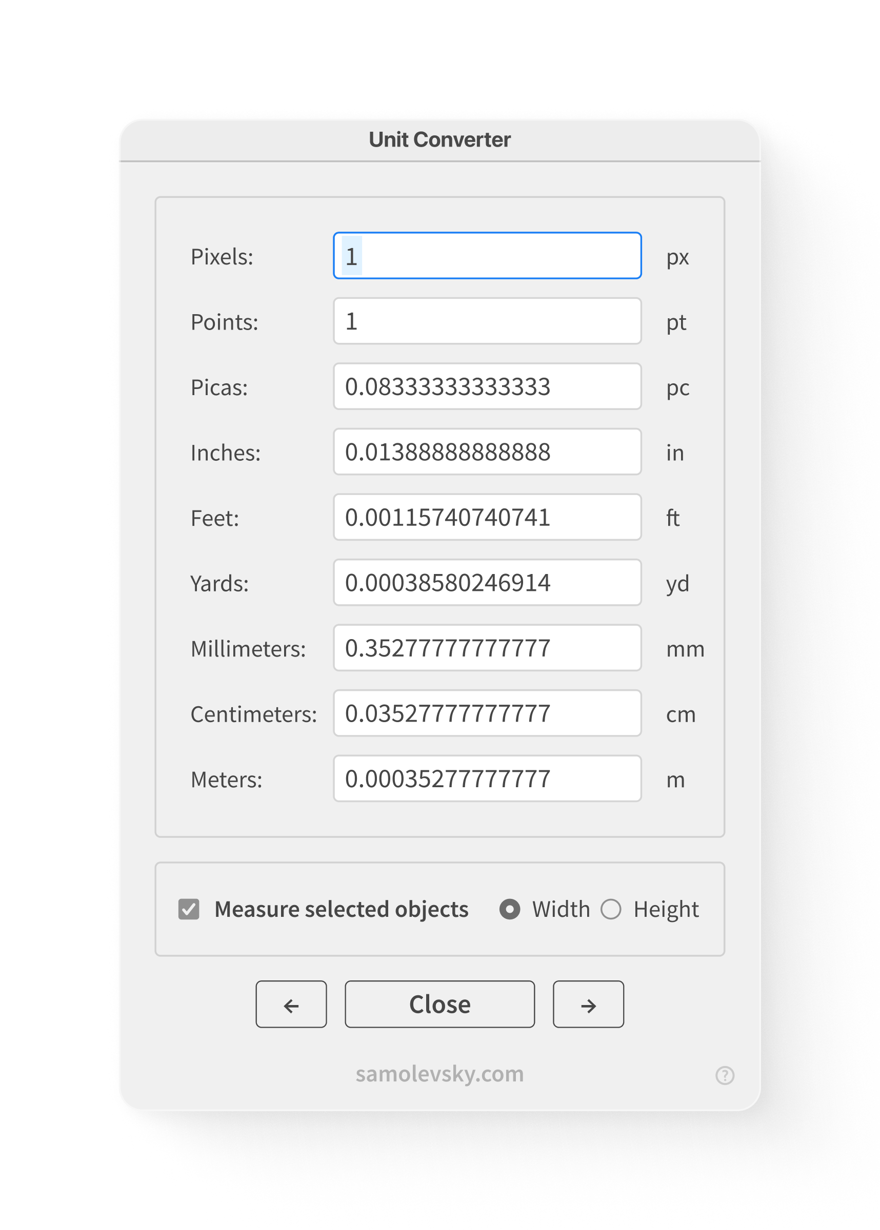 Unit Converter for Illustrator